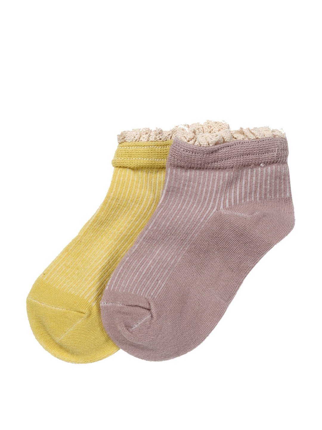 

J Style Kids Pack of 2 Ankle Length Socks, Yellow