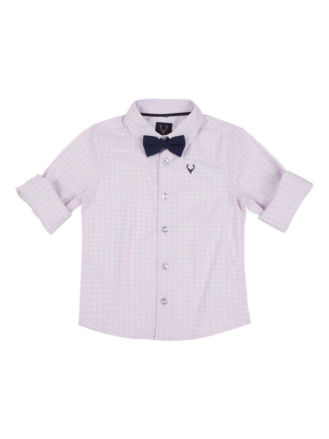 

Allen Solly Junior Boys Pink & White Regular Fit Self Design Formal Shirt