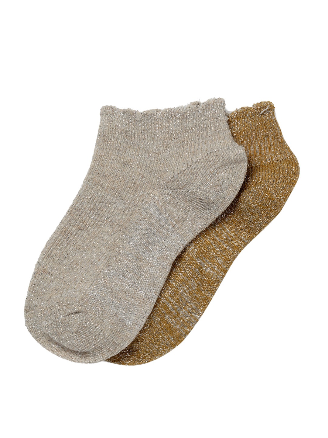 

J Style Kids Pack of 2 Solid Ankle Length Socks, Mustard