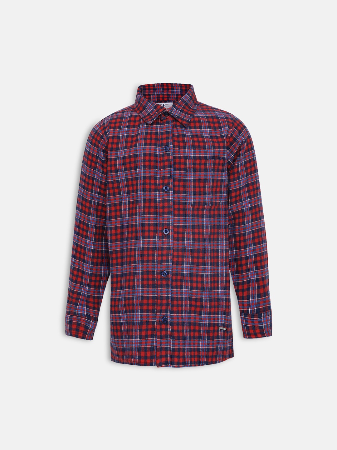 

Oxolloxo Boys Red & Pink Regular Fit Checked Casual Shirt