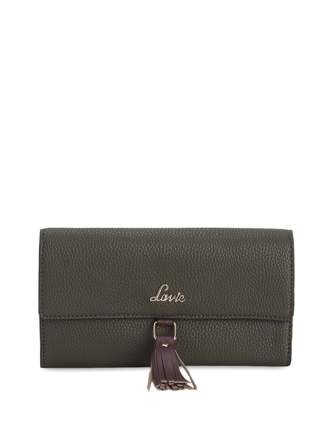 

Lavie Women Green Textured Two Fold Wallet