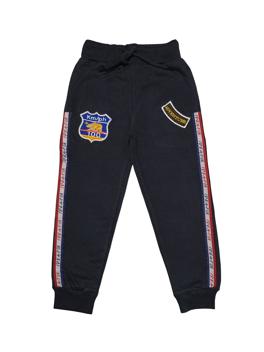 

KiddoPanti Boys Black & Red Solid Adventure Time Fleece Joggers