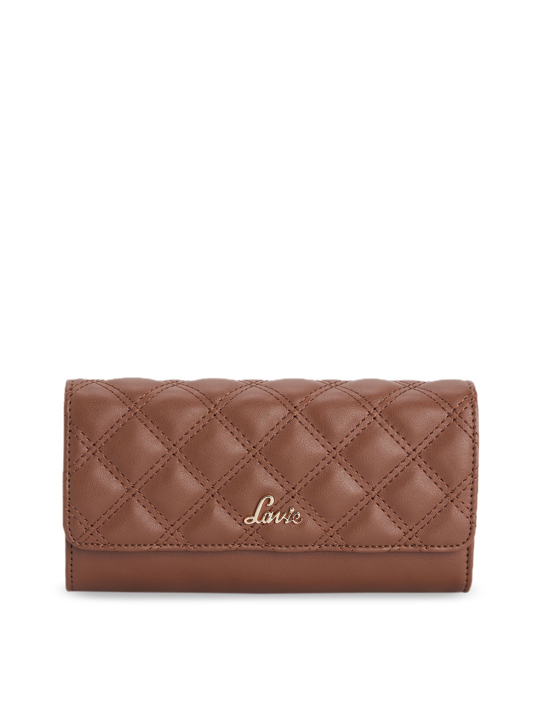 

Lavie Women Brown Self Design Two Fold Wallet