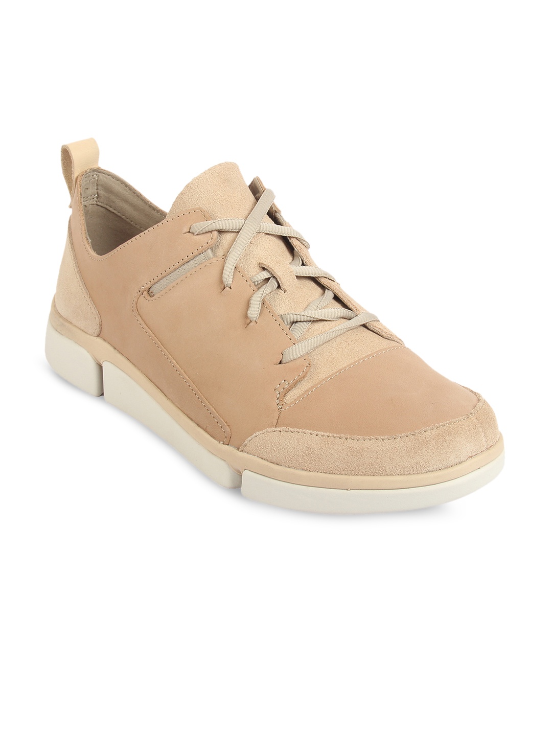 

Clarks Men Beige Nubuck Sneakers