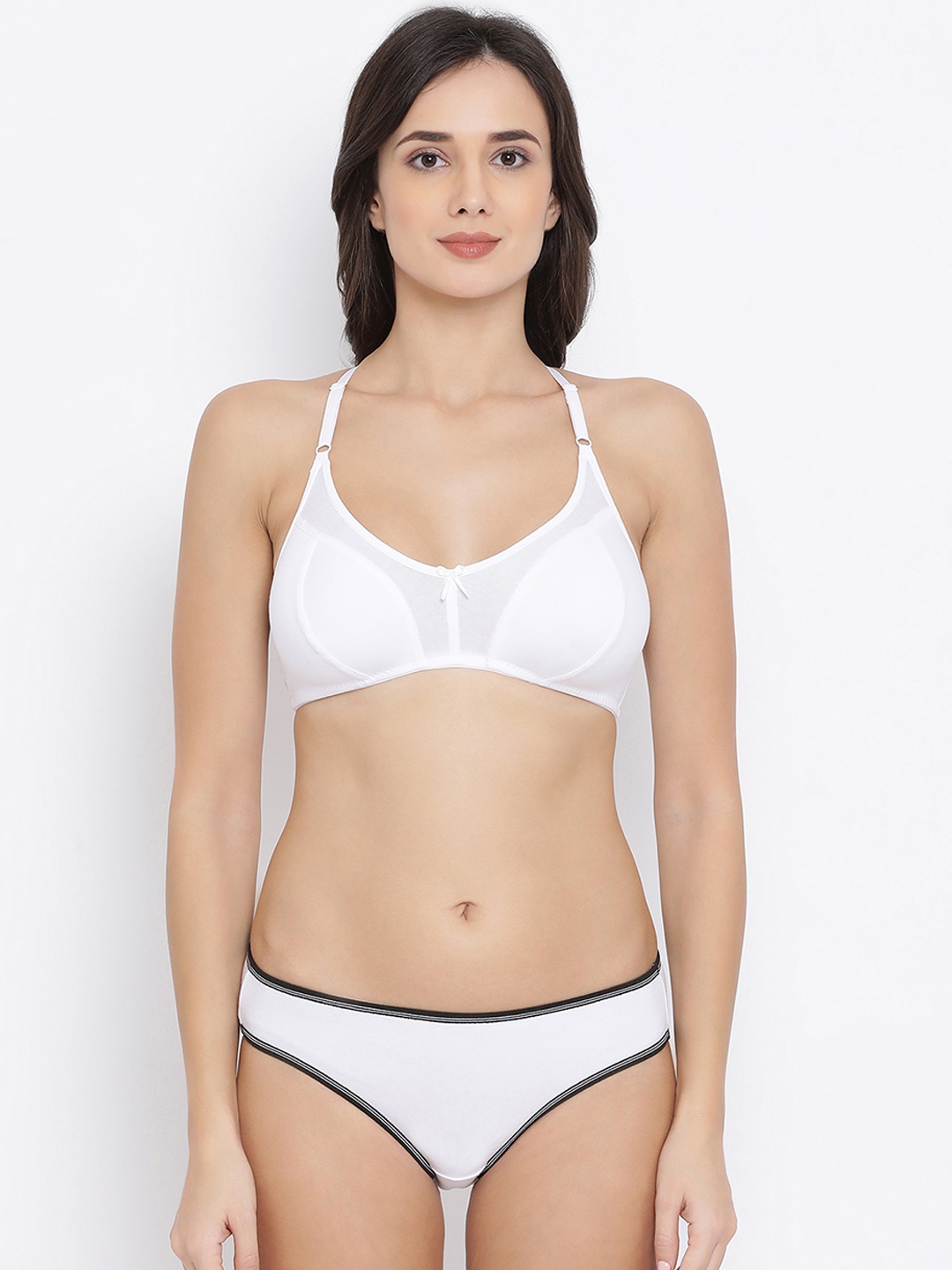 

Clovia Women White Solid Lingerie Set COMBP100032B