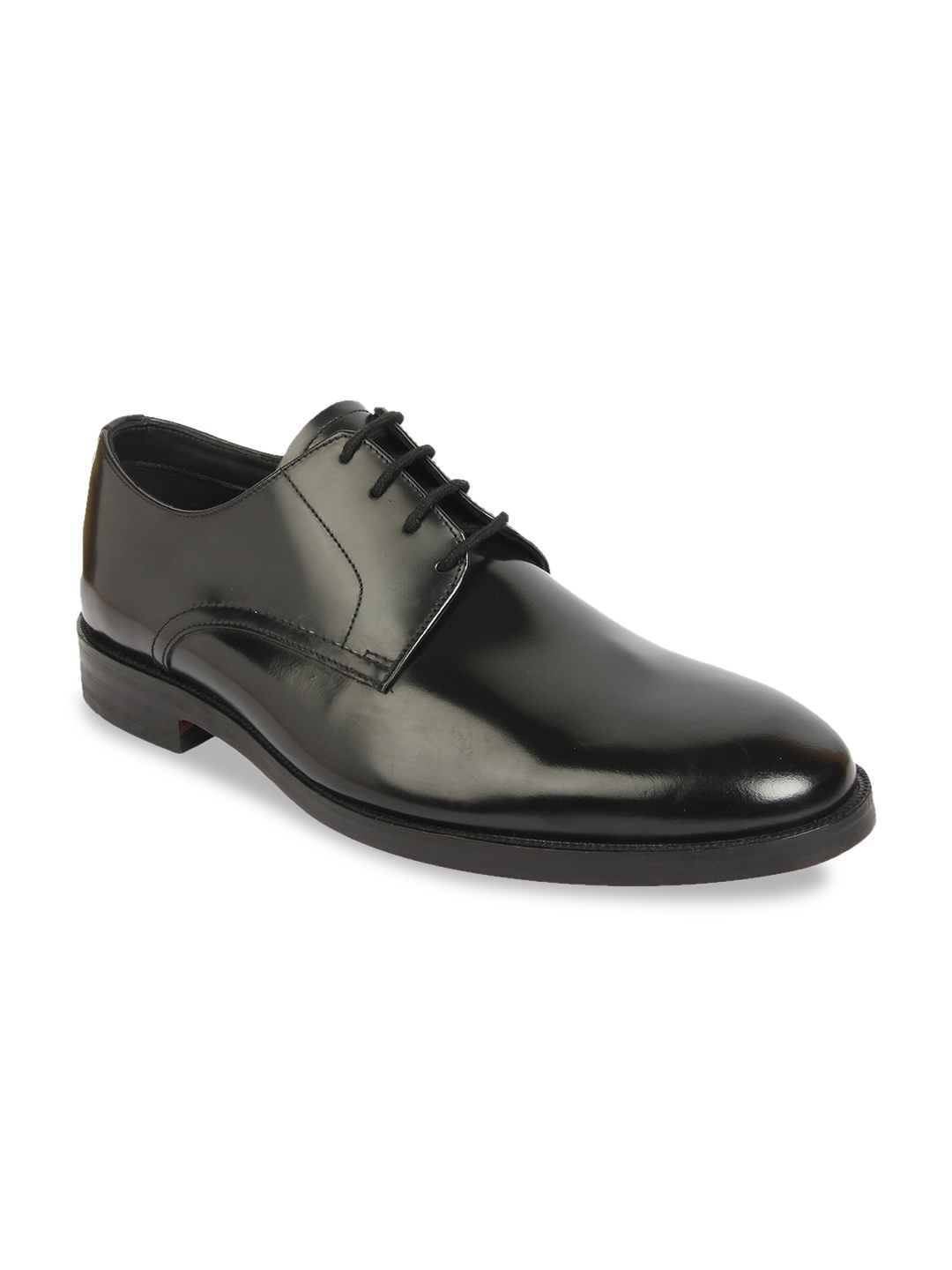

Clarks Men Black Solid Leather Formal Derbys