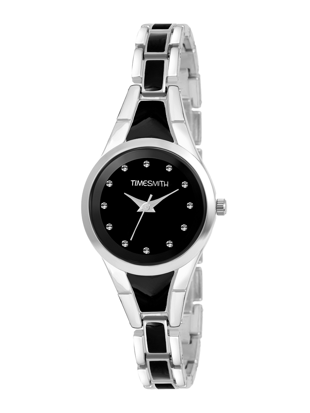 

TIMESMITH Women Black & Silver-Toned Analogue Watch TSC-096 ktd1