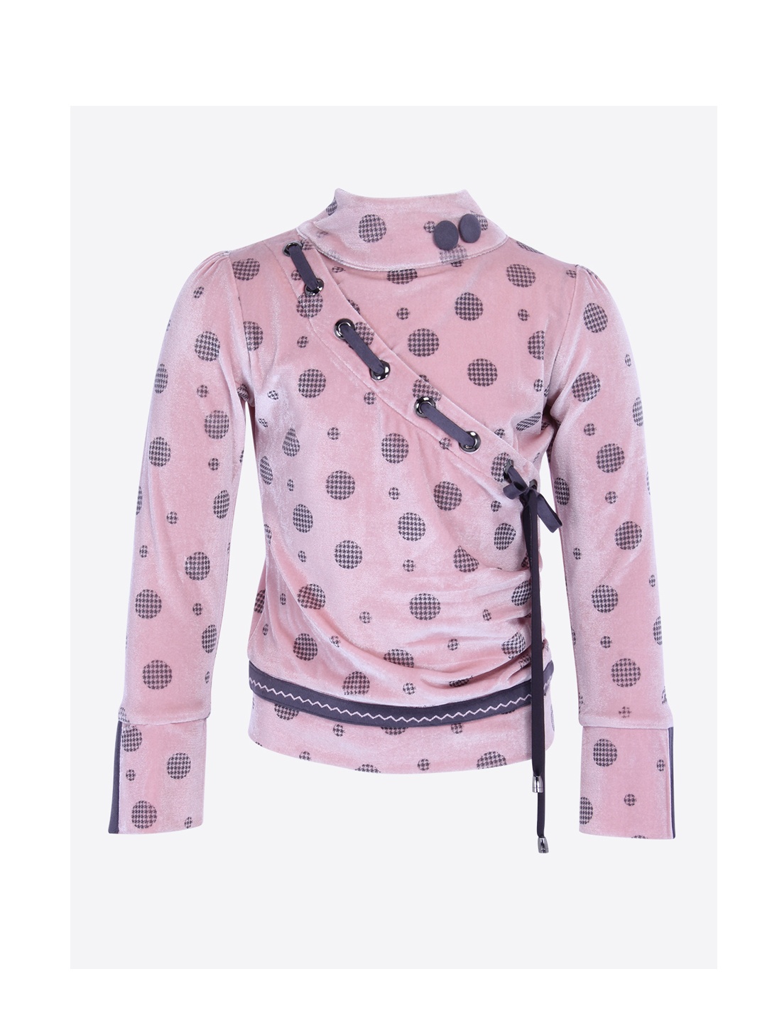 

CUTECUMBER Girls Pink & Black Printed Top