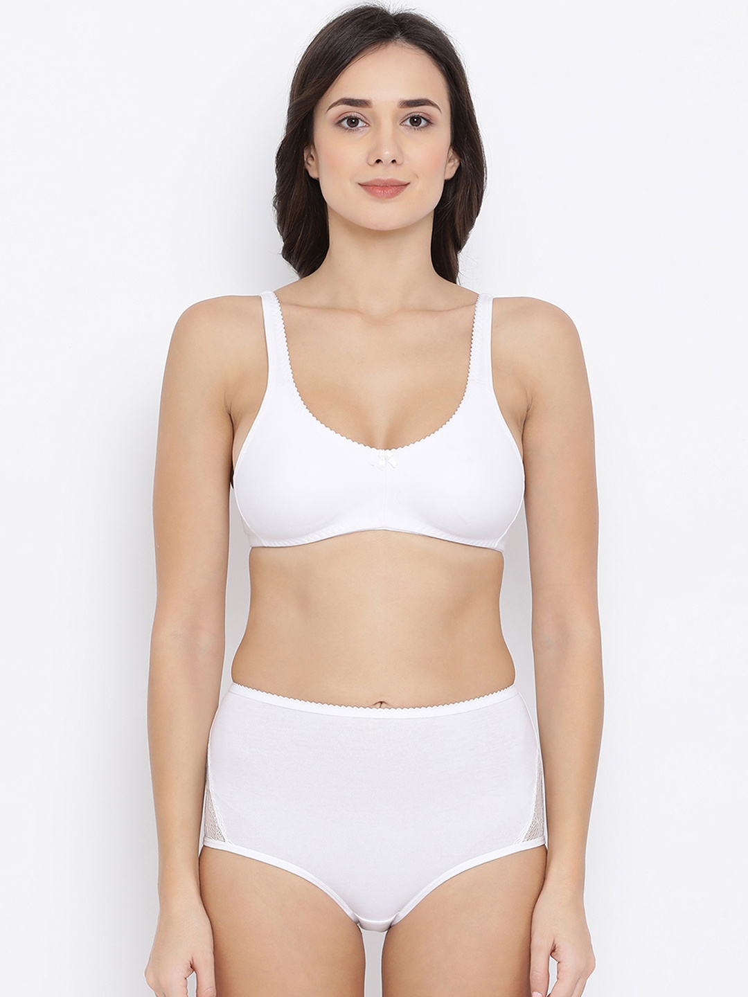 

Clovia Women White Solid Lingerie Set COMBBP56832B
