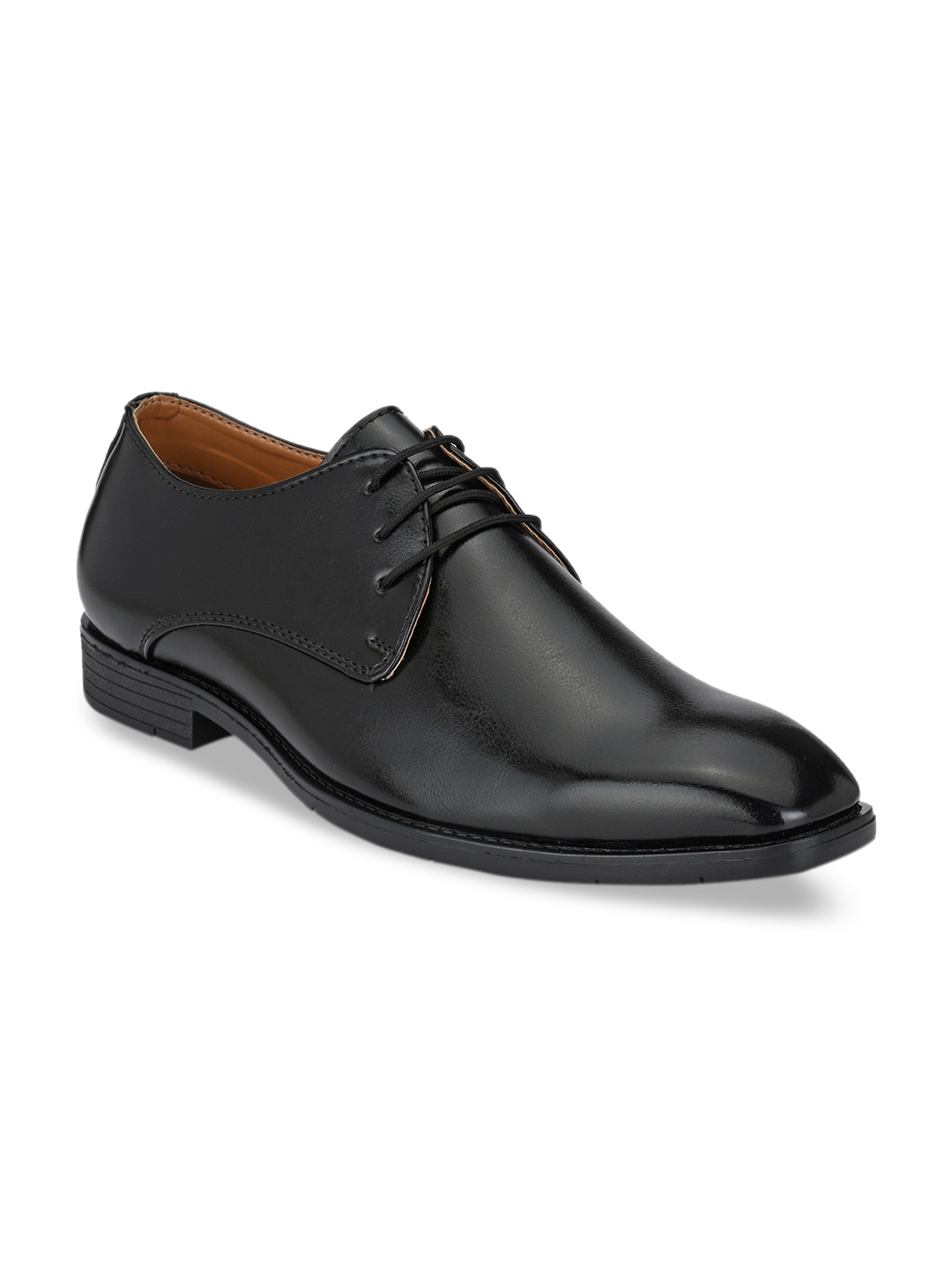 

Prolific Men Black Solid Formal Derbys