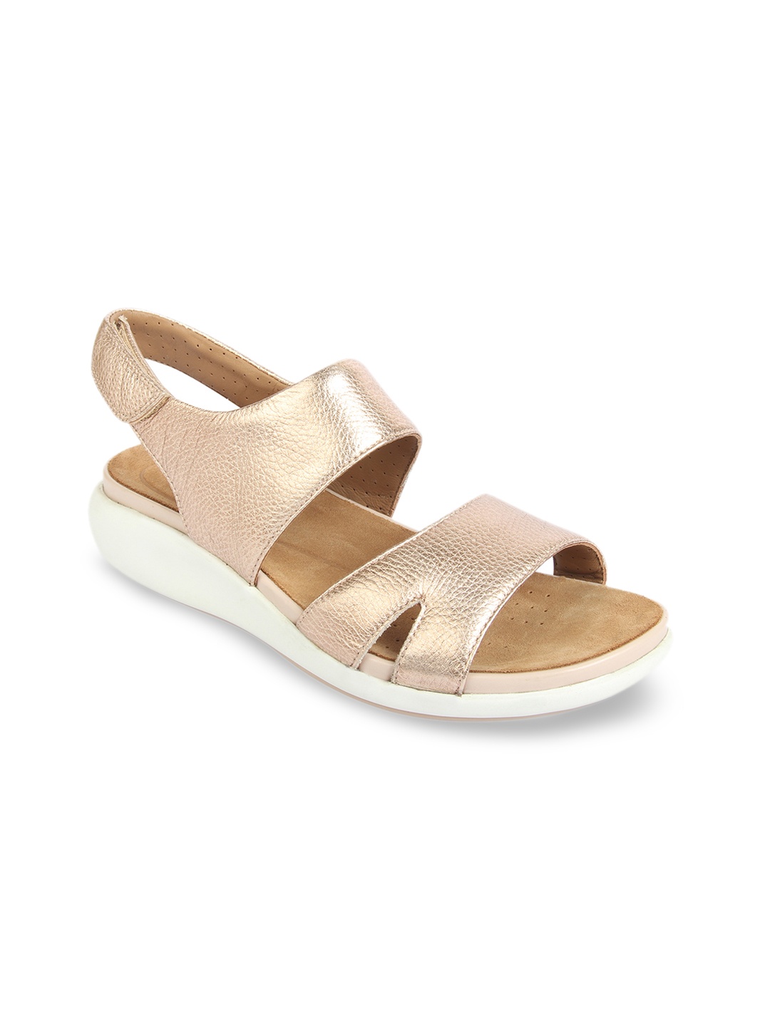 

Clarks Women Gold-Toned Solid Heels