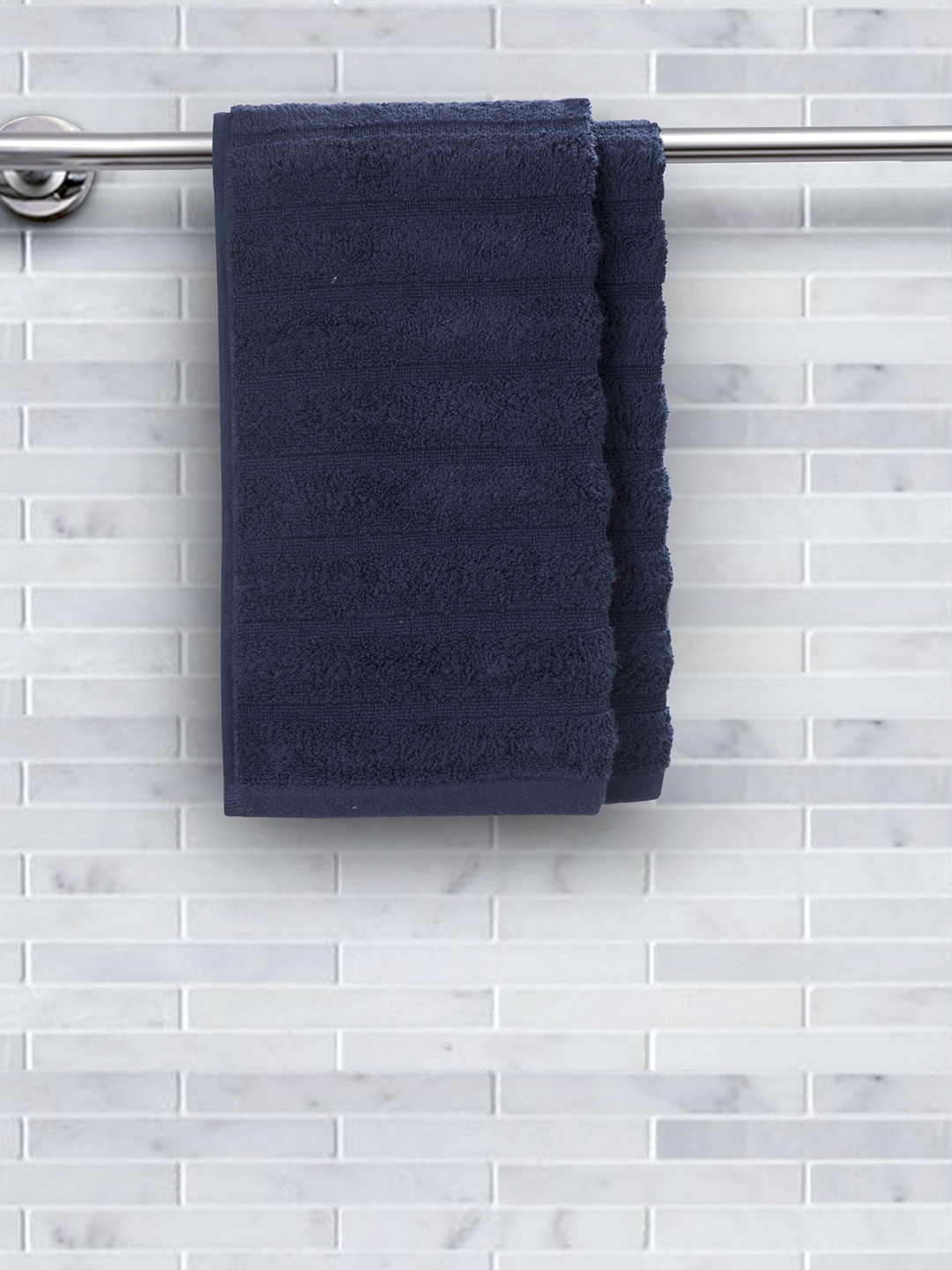 

MASPAR Set of 2 Navy Blue Solid Casper 550GSM Cotton Hand Towels