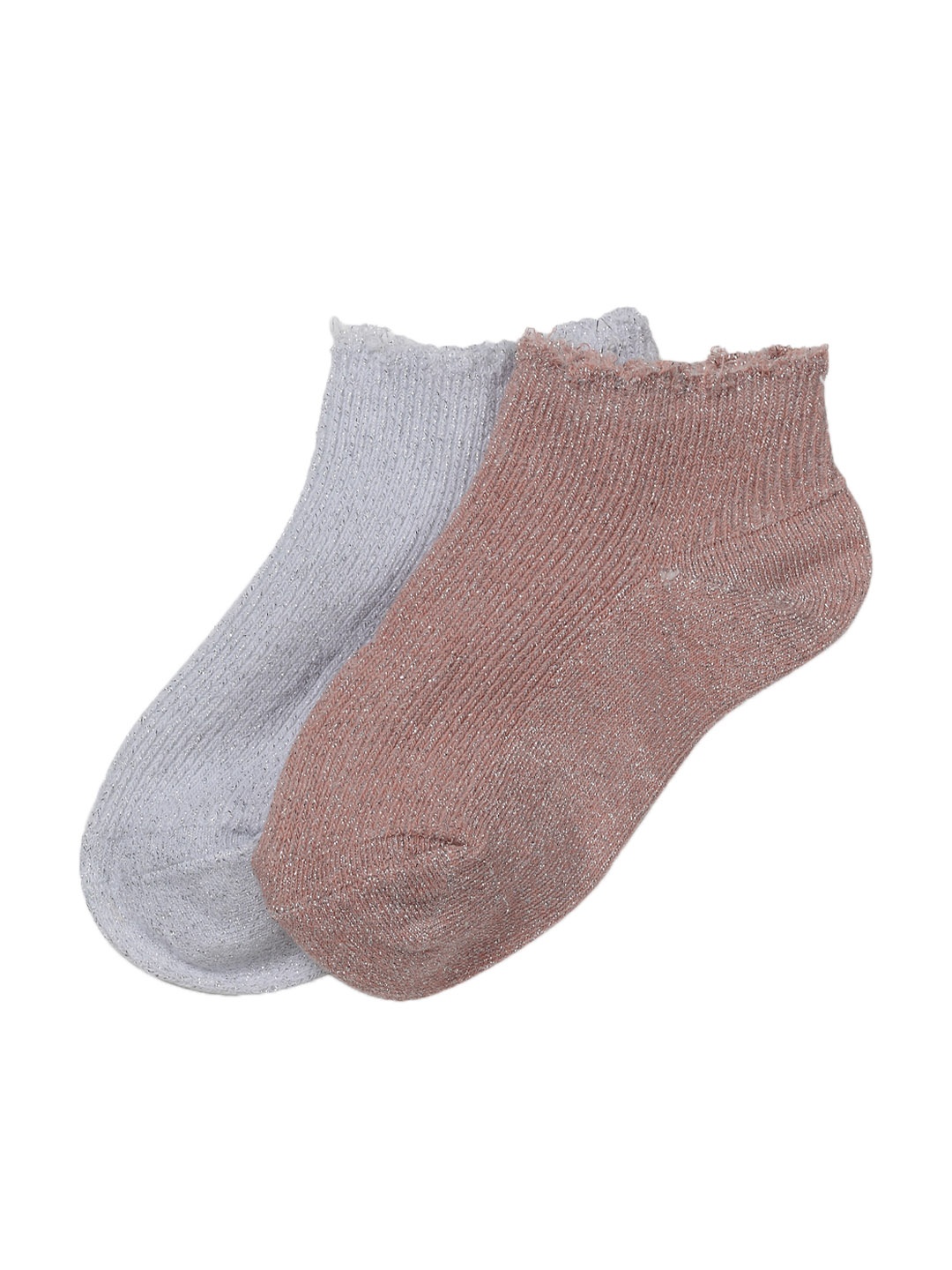 

J Style Kids Pack of 2 Ankle Length Socks, Grey