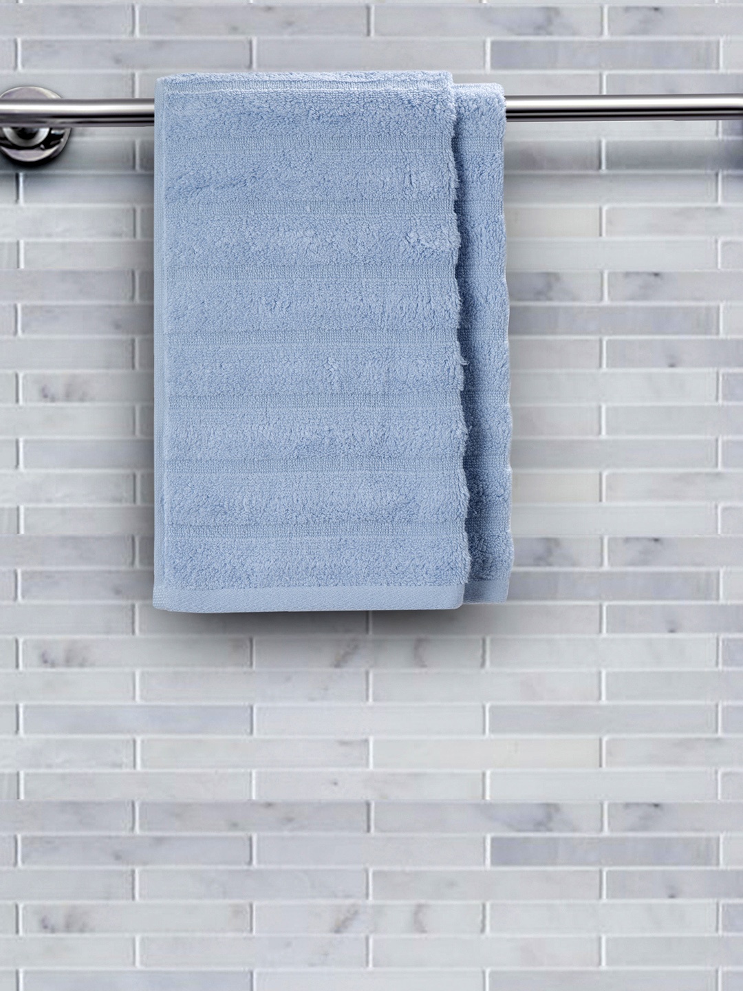 

MASPAR Set of 2 Blue Solid Casper 550GSM Cotton Hand Towels