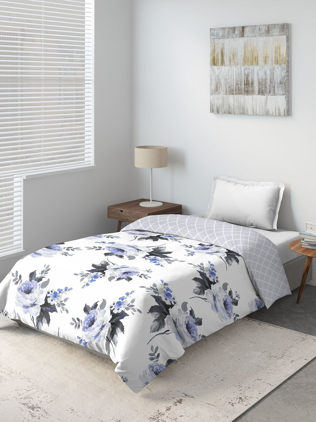 

DDecor Purple Floral Summer 150 GSM Single Bed Comforter
