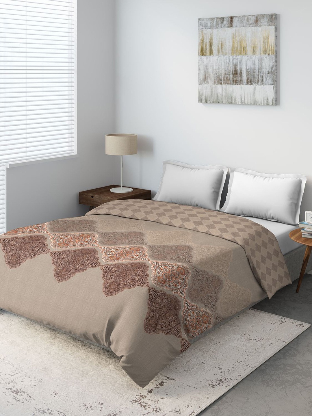 

DDecor Brown Geometric Summer 150 GSM Double Bed Comforter