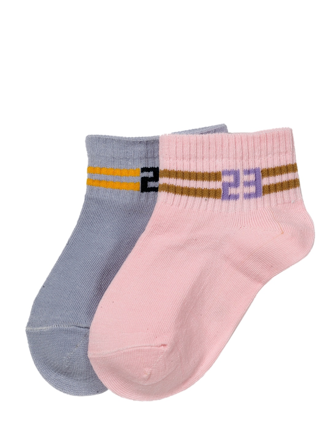 

J Style Kids Pack of 2 Solid Ankle Length Socks, Pink