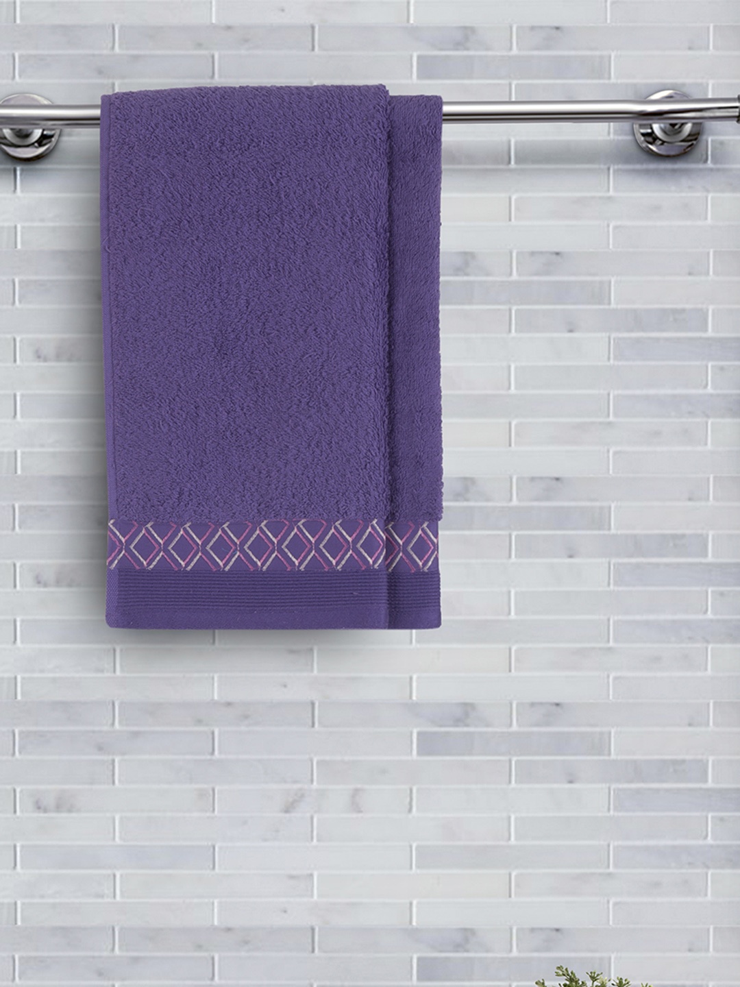 

MASPAR Set of 2 Purple Solid 550GSM Cotton Hand Towels