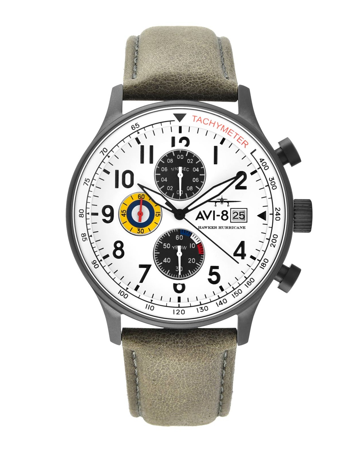 

AVI-8 Men White Leather Analogue Watch AV-4011-0B