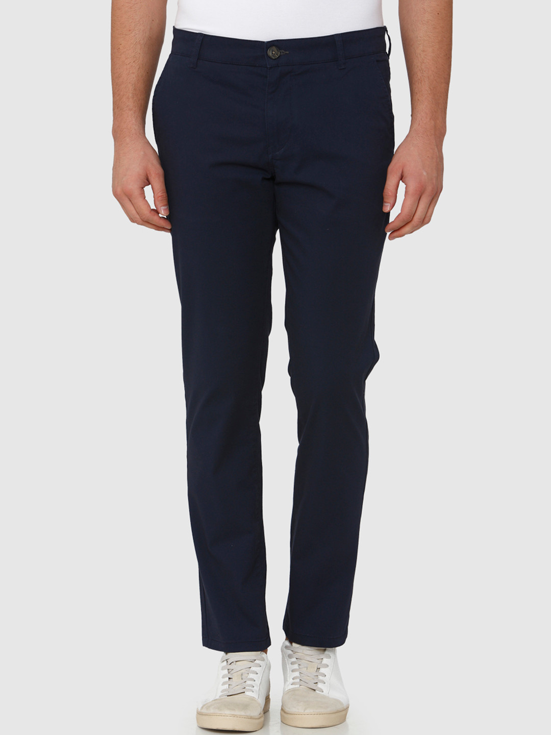 

SELECTED Men Blue Straight Fit Solid Regular Trousers