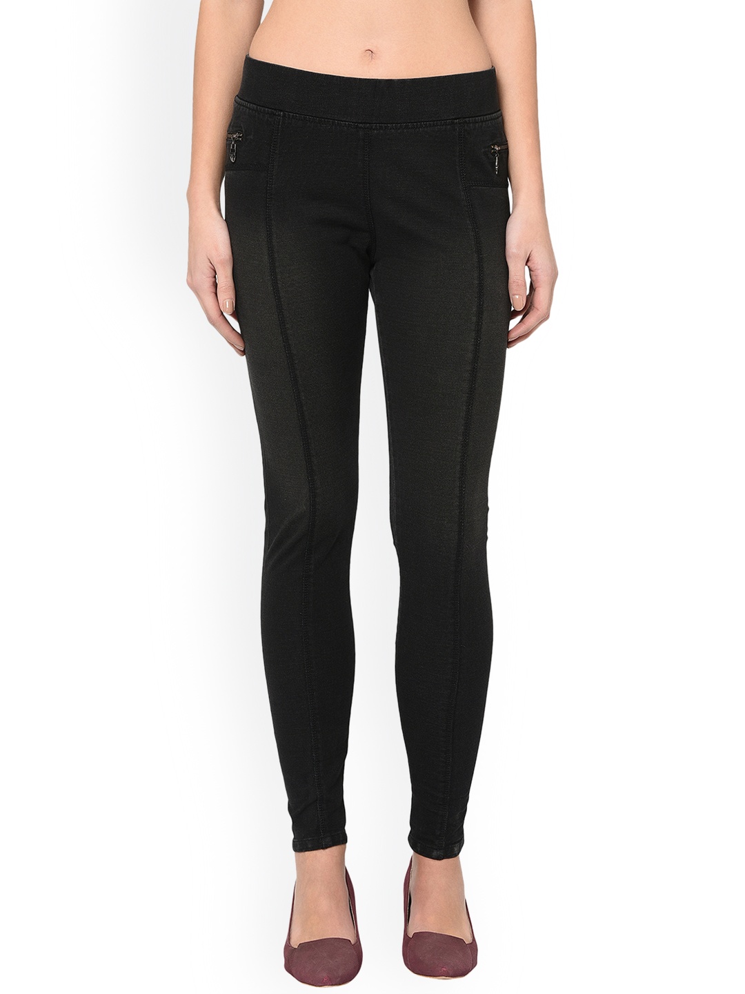 

Westwood Women Black Solid Skinny-Fit Jeggings, Grey