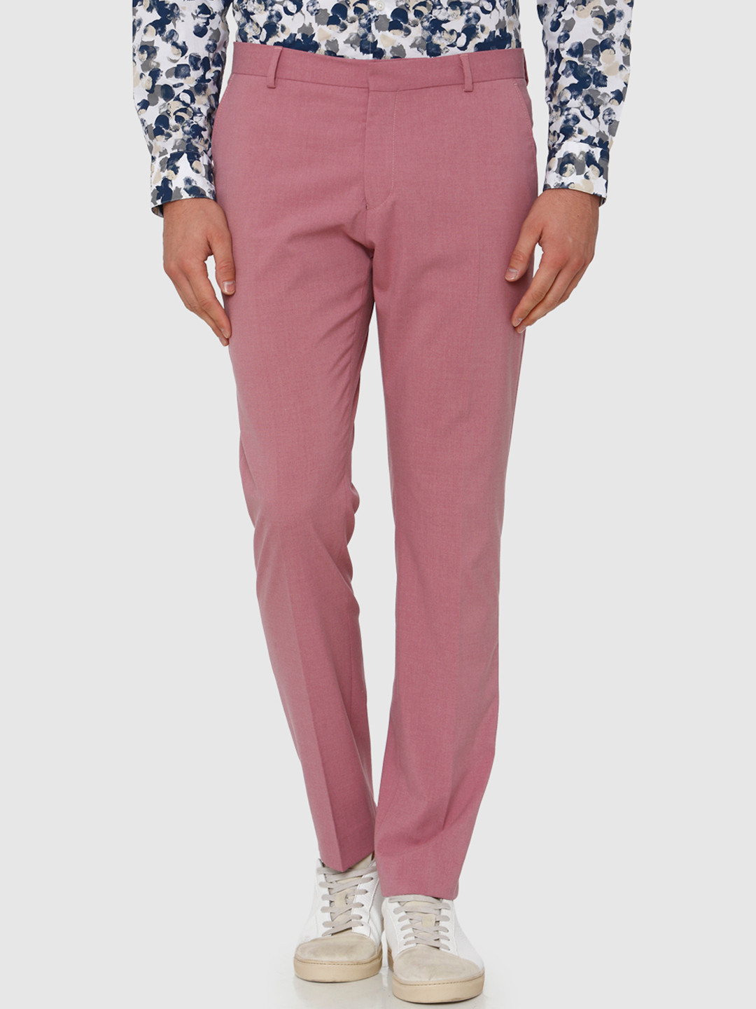 

SELECTED Men Pink Slim Fit Solid Regular Trousers