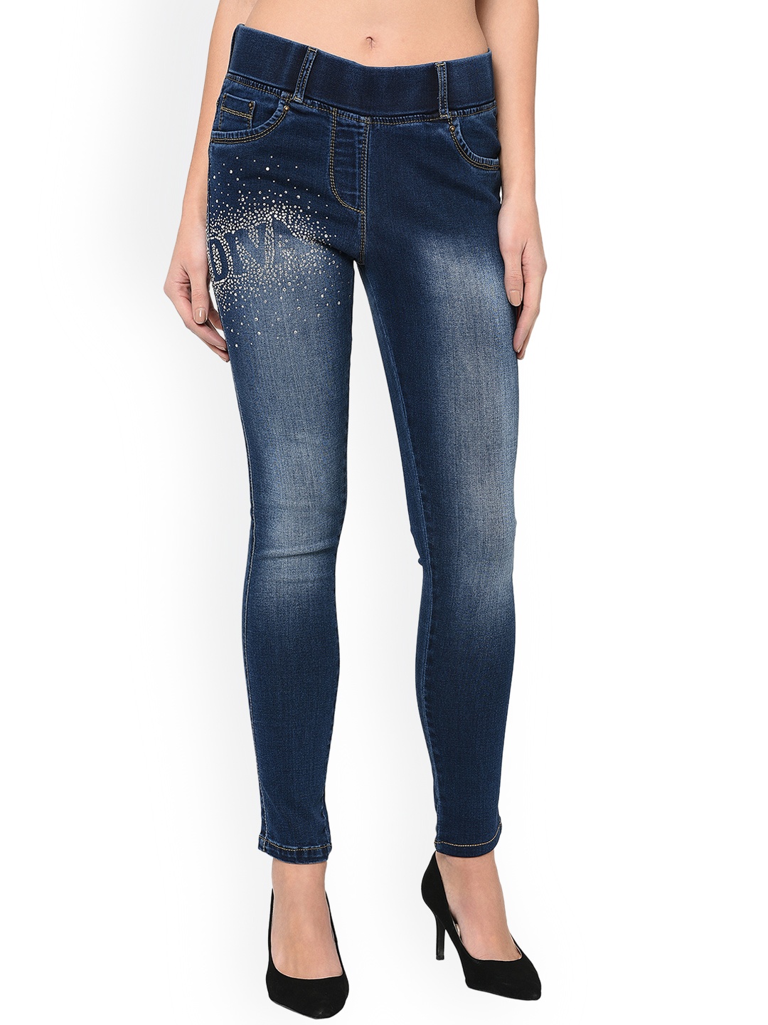 

Westwood Women Blue Solid Skinny-Fit Jeggings