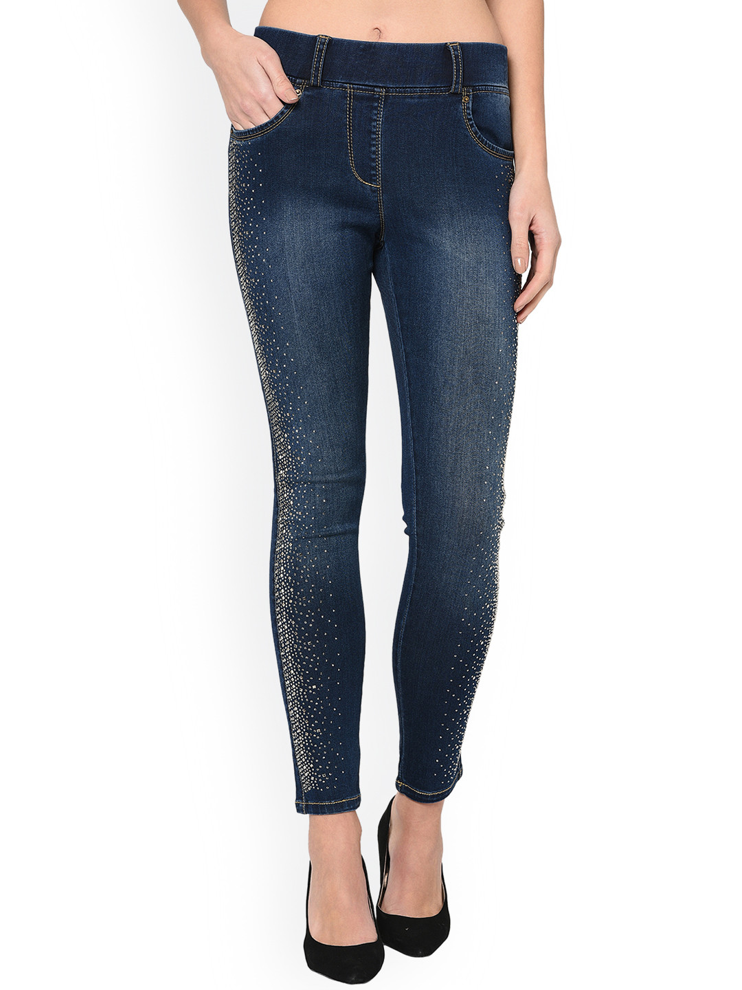 

Westwood Women Blue Solid Skinny-Fit Jeggings