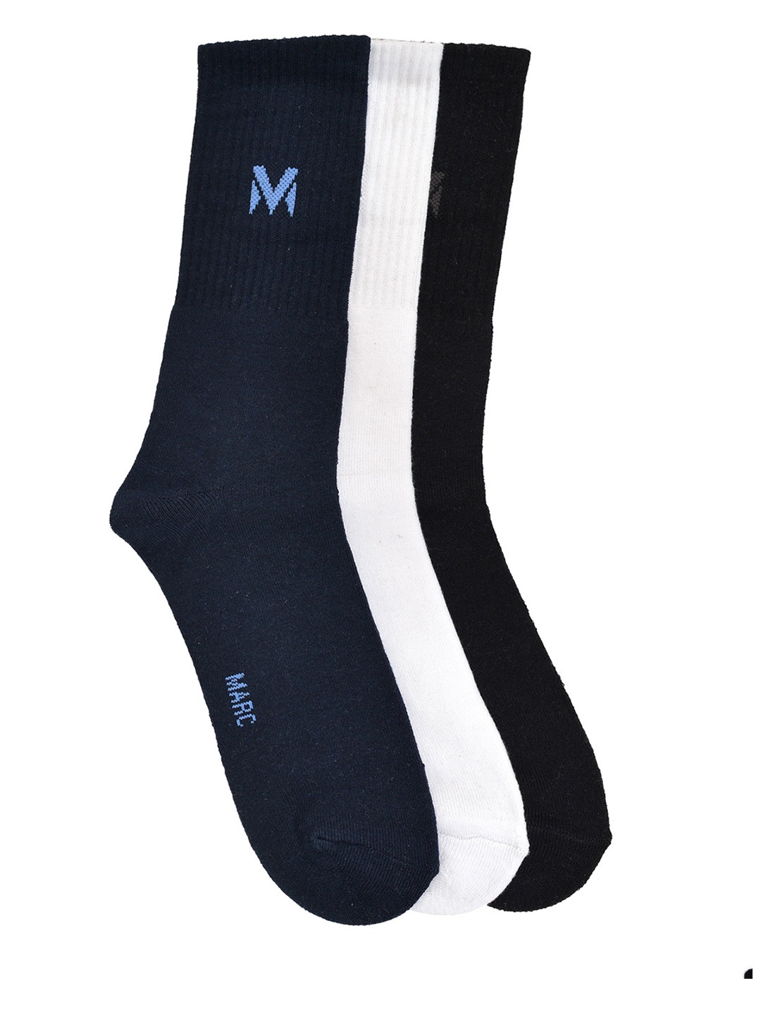 

MARC Men Pack of 3 Multicoloured Calf-Length Socks, Multi