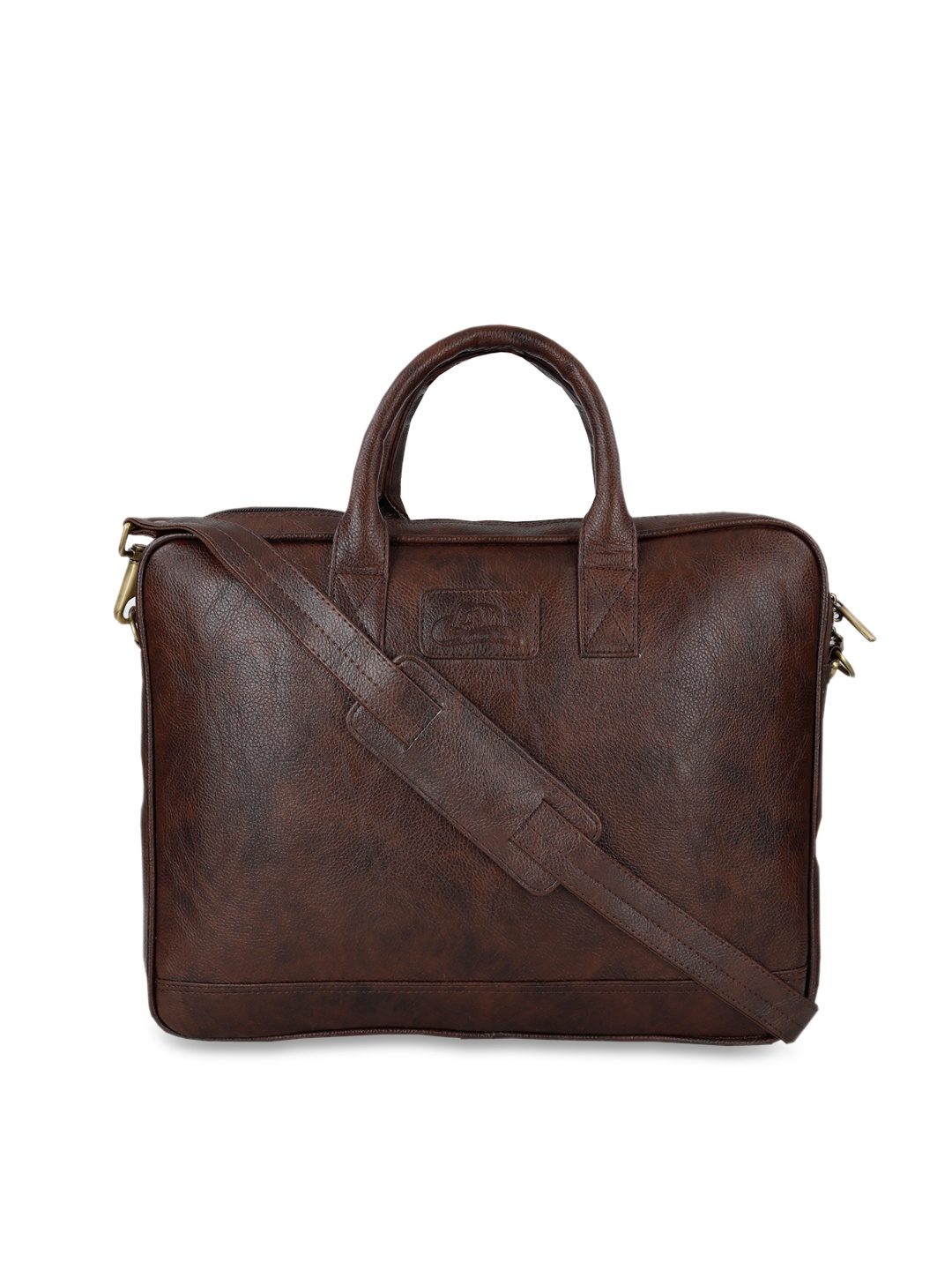 

Leather World Unisex Brown Solid Laptop Bag