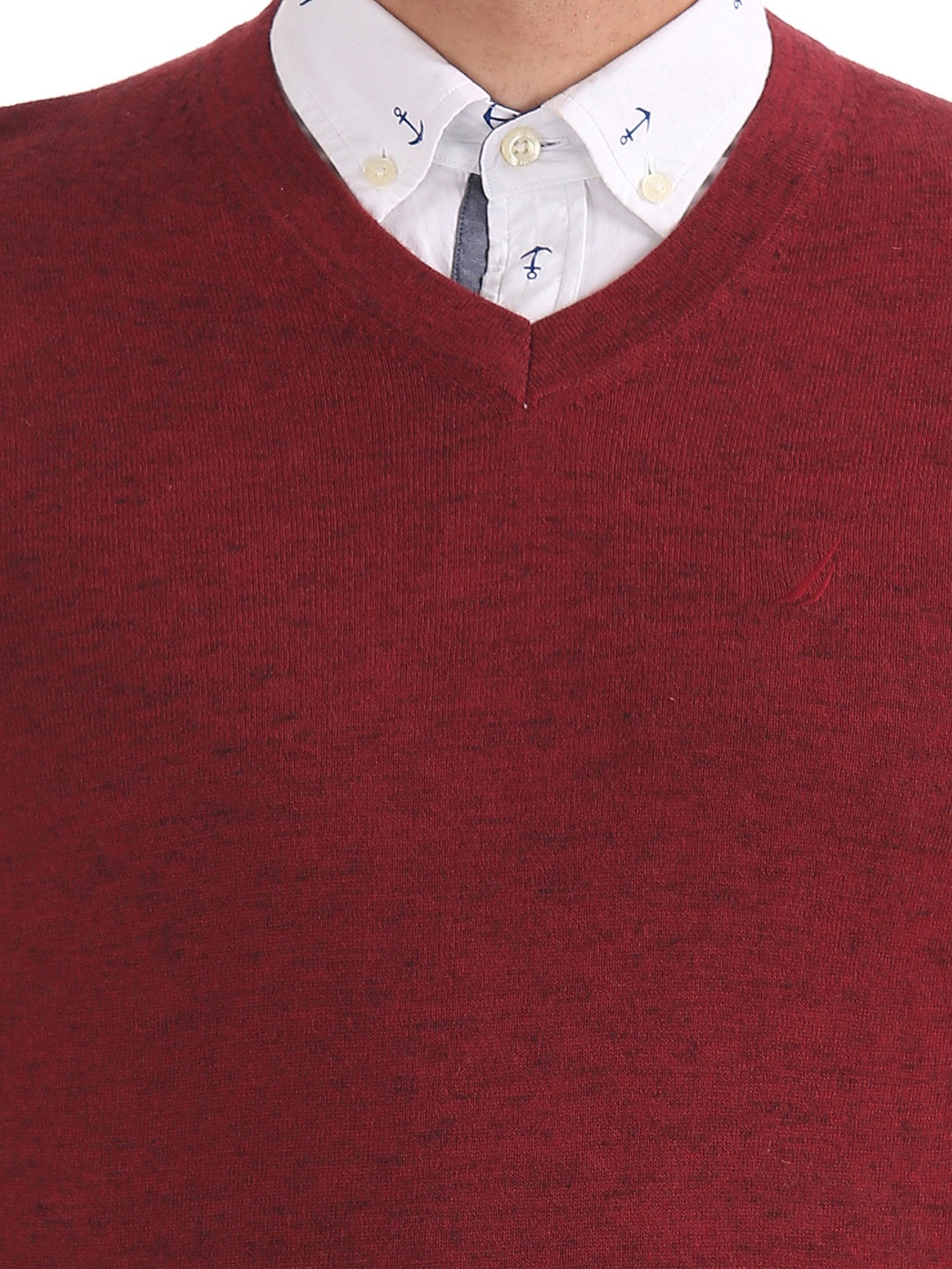 

Nautica Men Red Solid Woolen Sweater