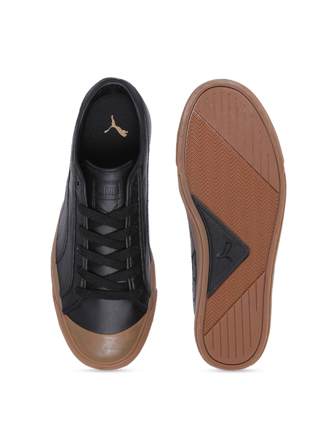 

Puma Unisex Black Capri Leather Sneakers