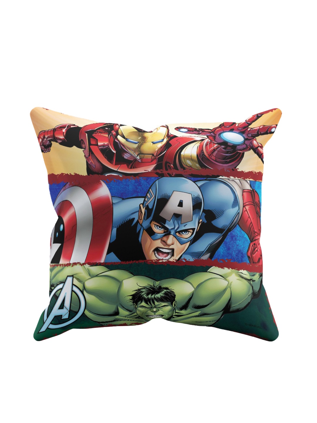 

Marvel Multicoloured Avengers Print Single Square Cushion Cover, Multi