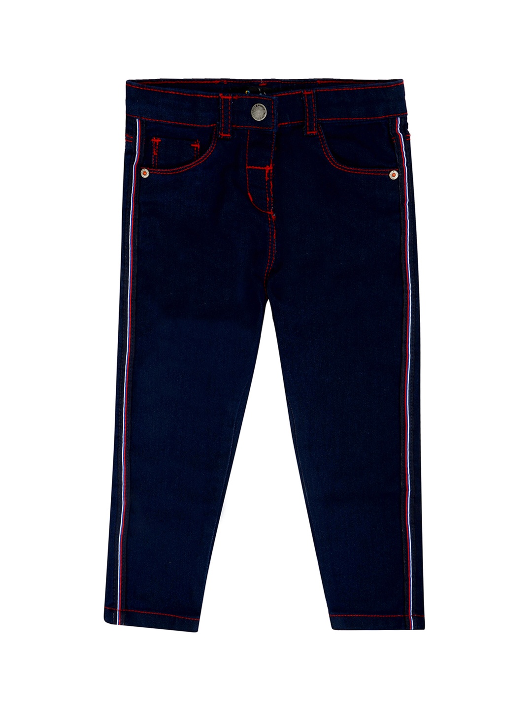 

TALES & STORIES Girls Blue Slim Fit Mid-Rise Clean Look Stretchable Jeans