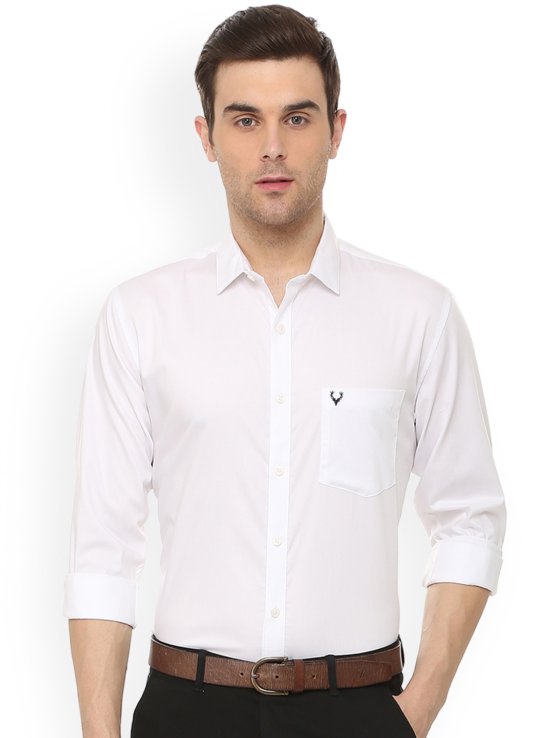 

Allen Solly Men White Regular Fit Solid Casual Shirt