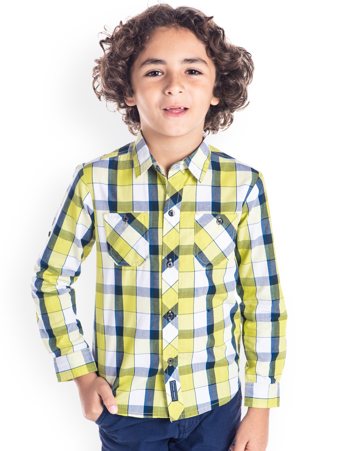 

Cherry Crumble Boys Multicoloured Regular Fit Checked Casual Shirt, Multi