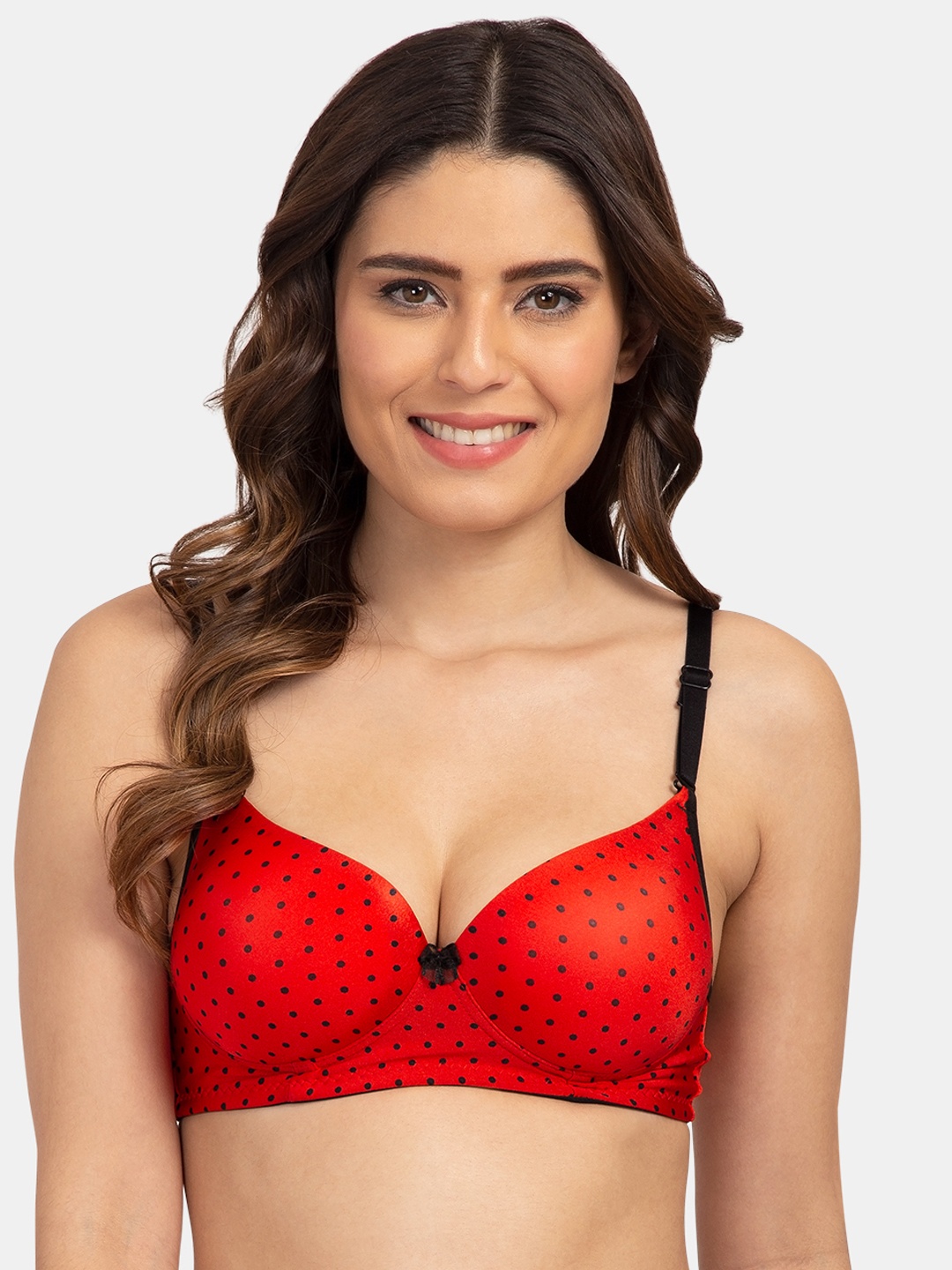 

Tweens Women Red Printed Non-Wired Heavily Padded T-shirt Bra TW15144-PR