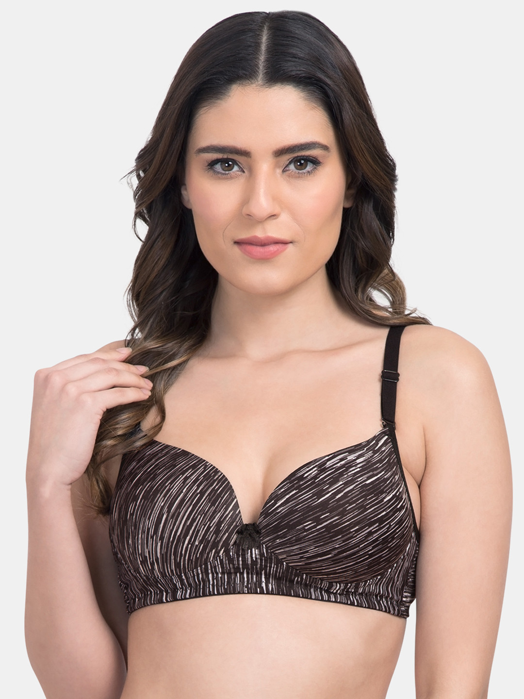 

Tweens Women Black Printed Non-Wired Heavily Padded T-shirt Bra TW15115-PR