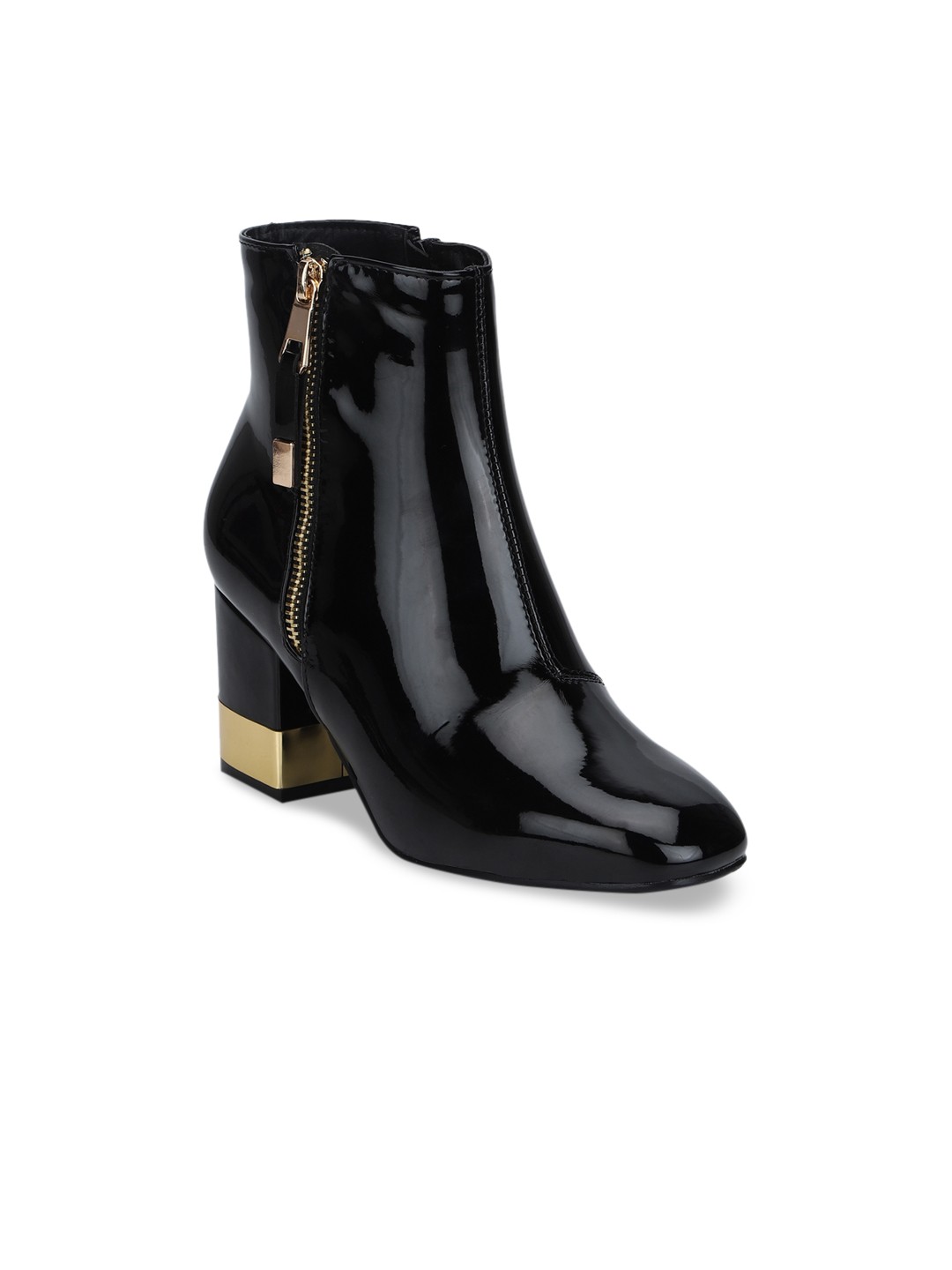 

Truffle Collection Women Black Solid Heeled Boots