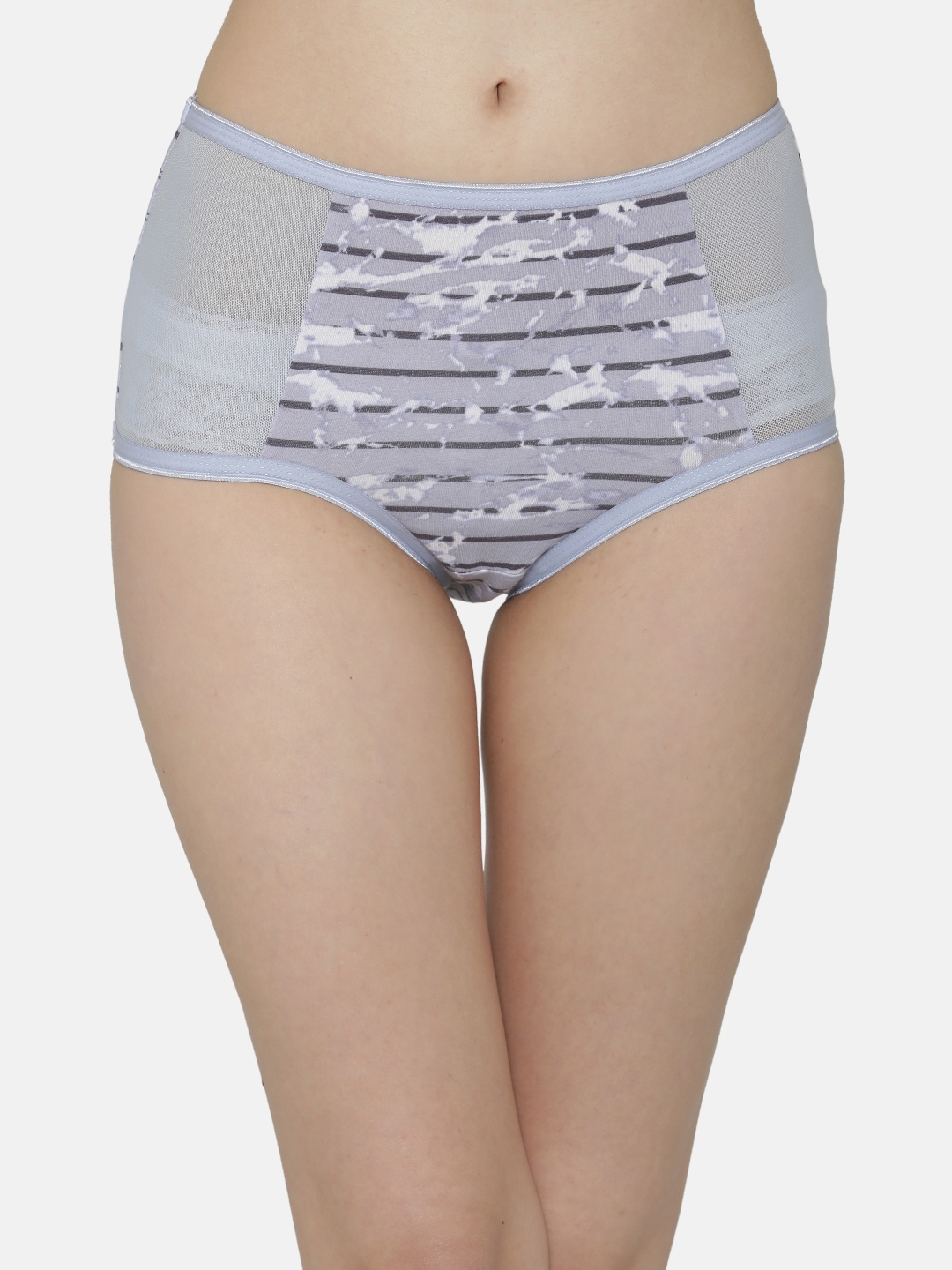 

Clovia Women Grey Printed High-Rise Hipster Briefs PN3048P05XL