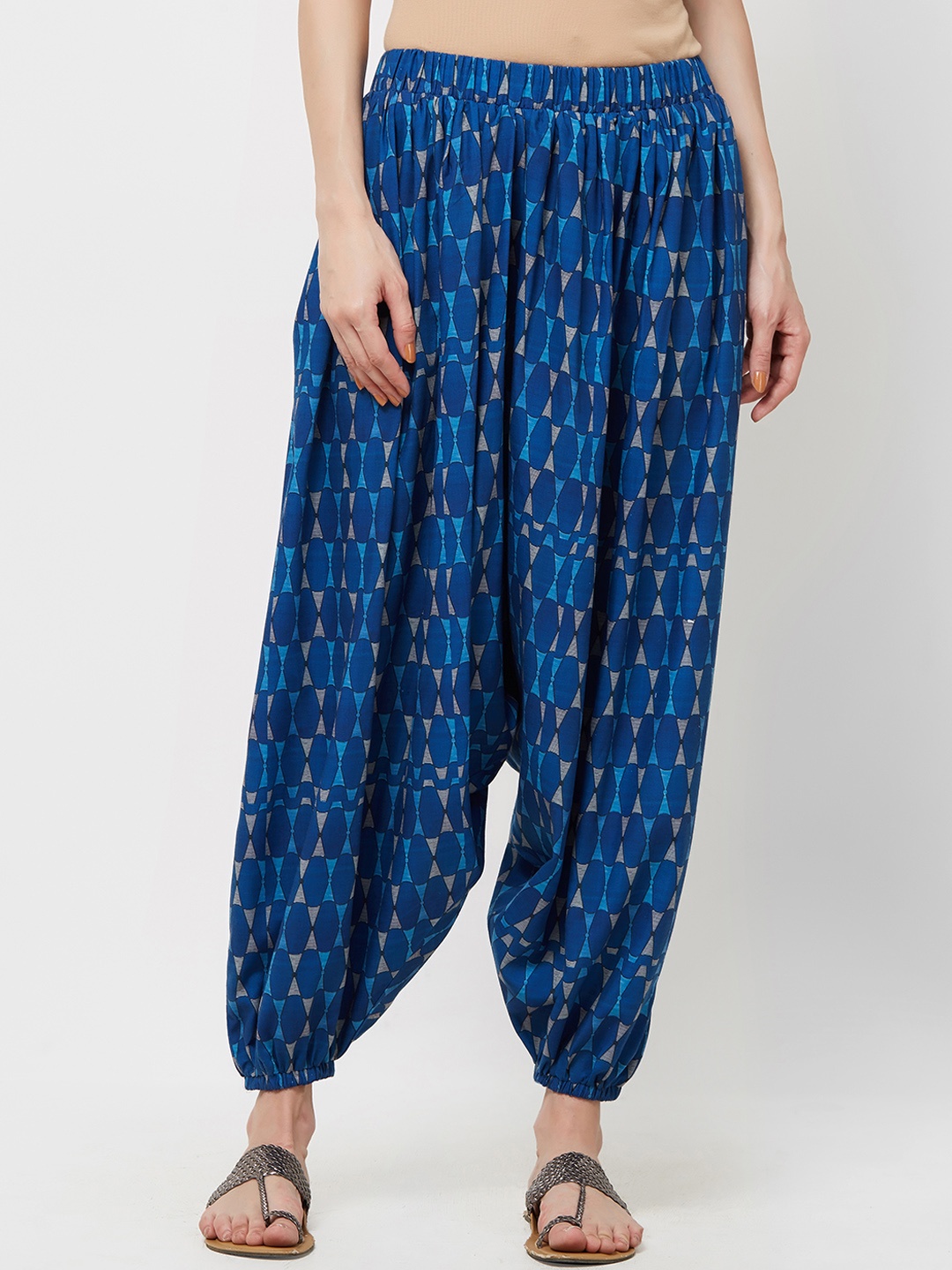 

NAARI Women Blue Printed Dhotipants