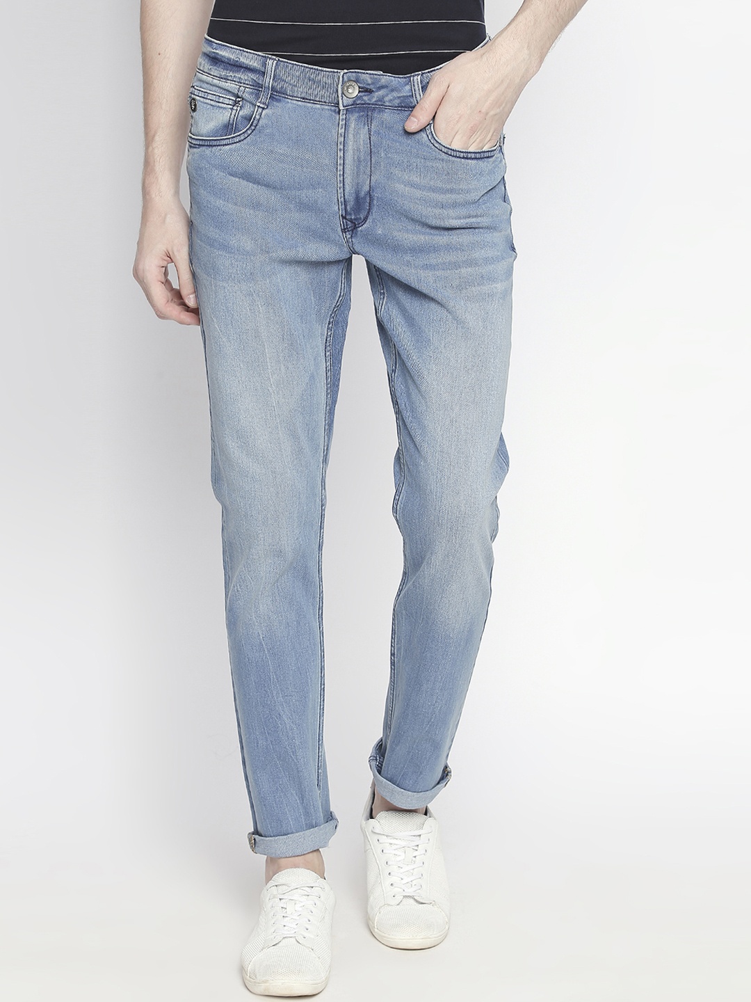 

SF JEANS by Pantaloons Men Blue Slim Fit Mid-Rise Clean Look Jeans