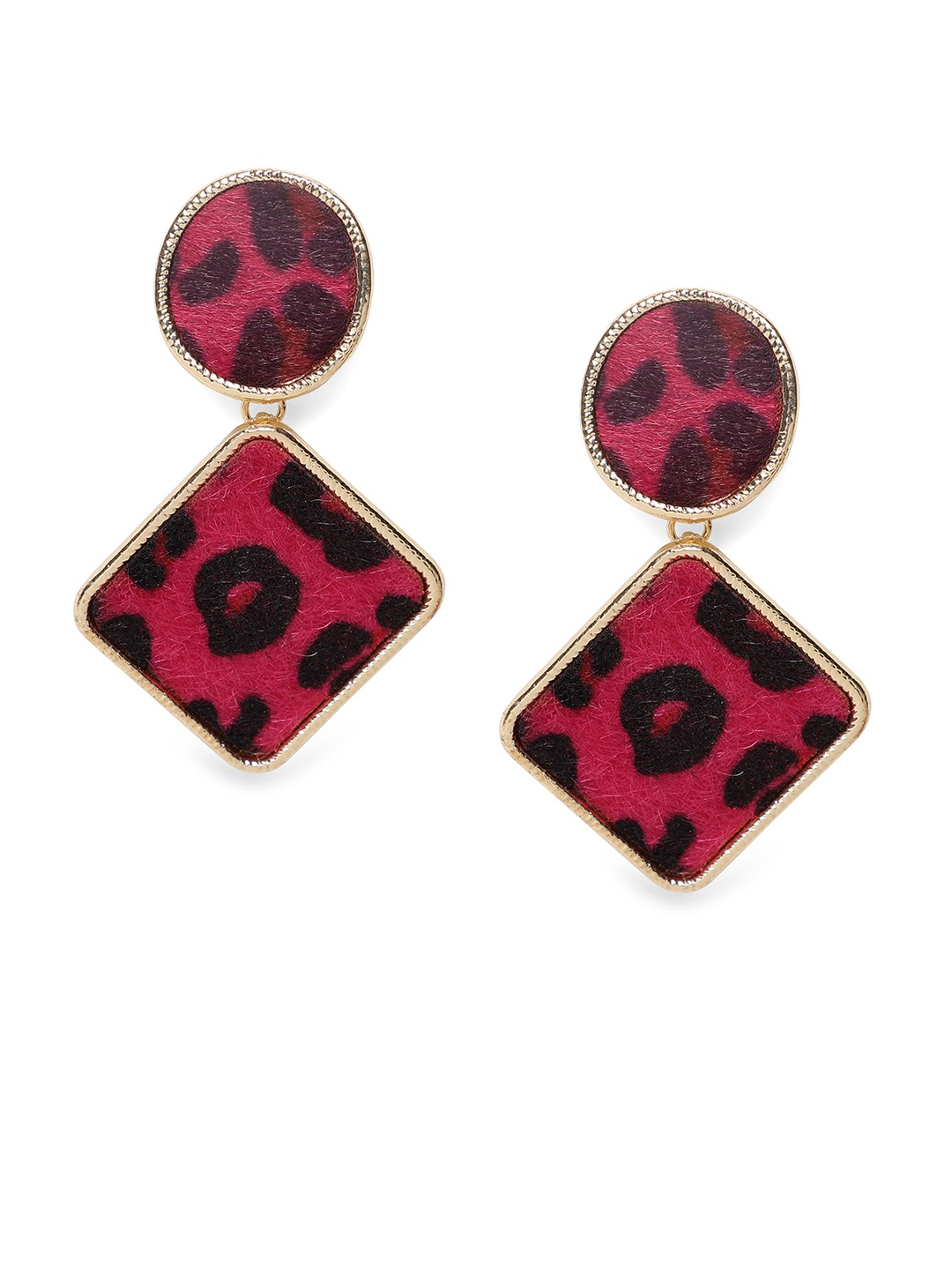 

Kazo Gold Plated & Pink Geometric Drop Earrings
