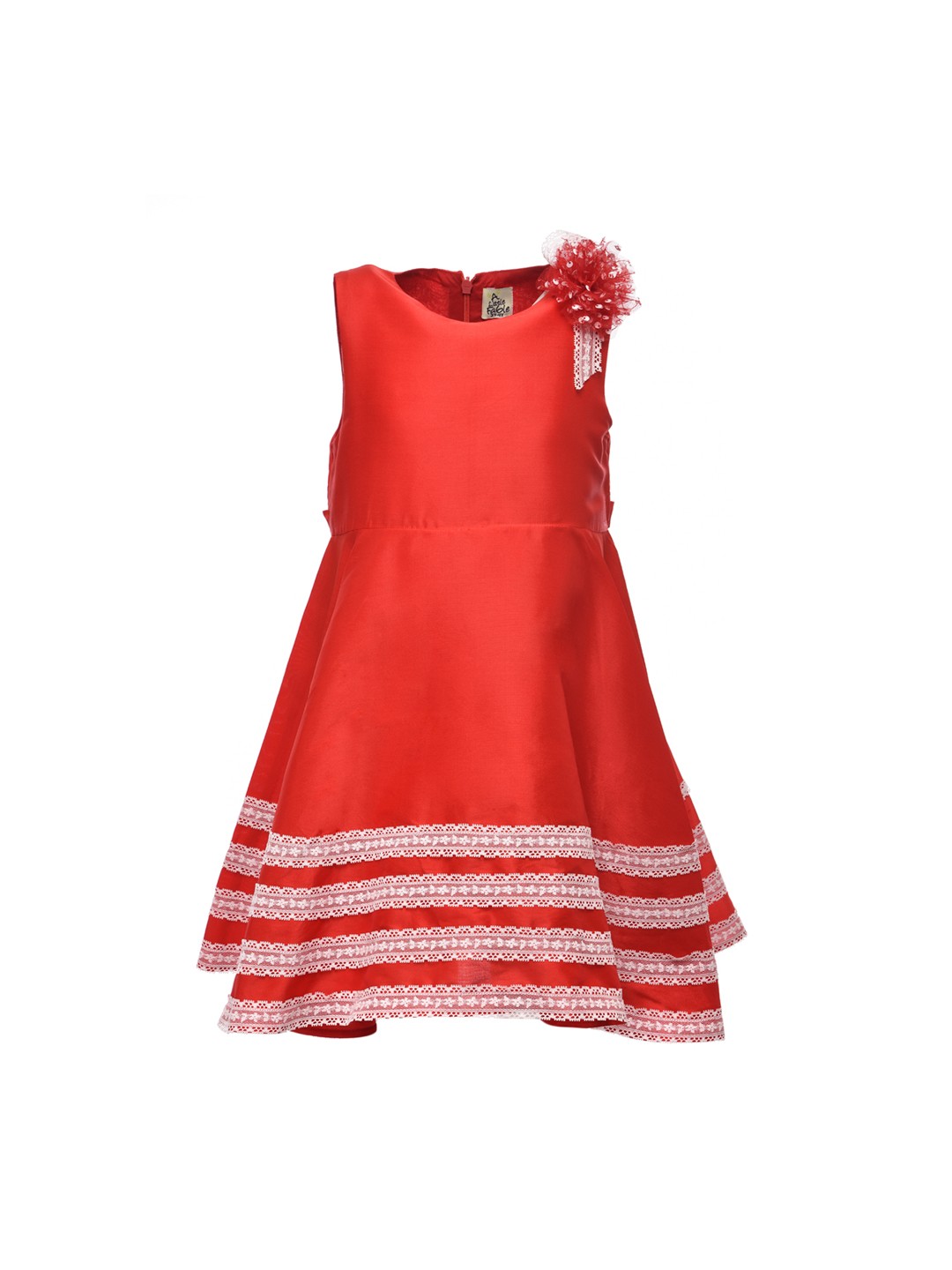 

A Little Fable Girls Red Twilight Flower Dress