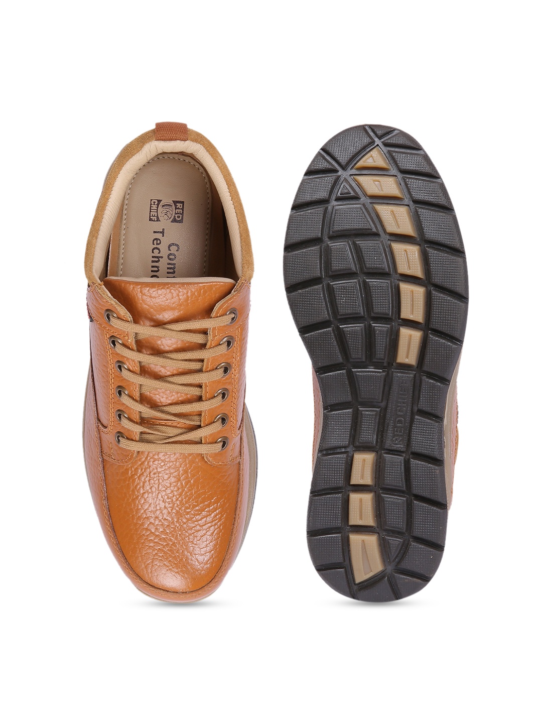 

Red Chief Men Tan Brown Leather Derbys