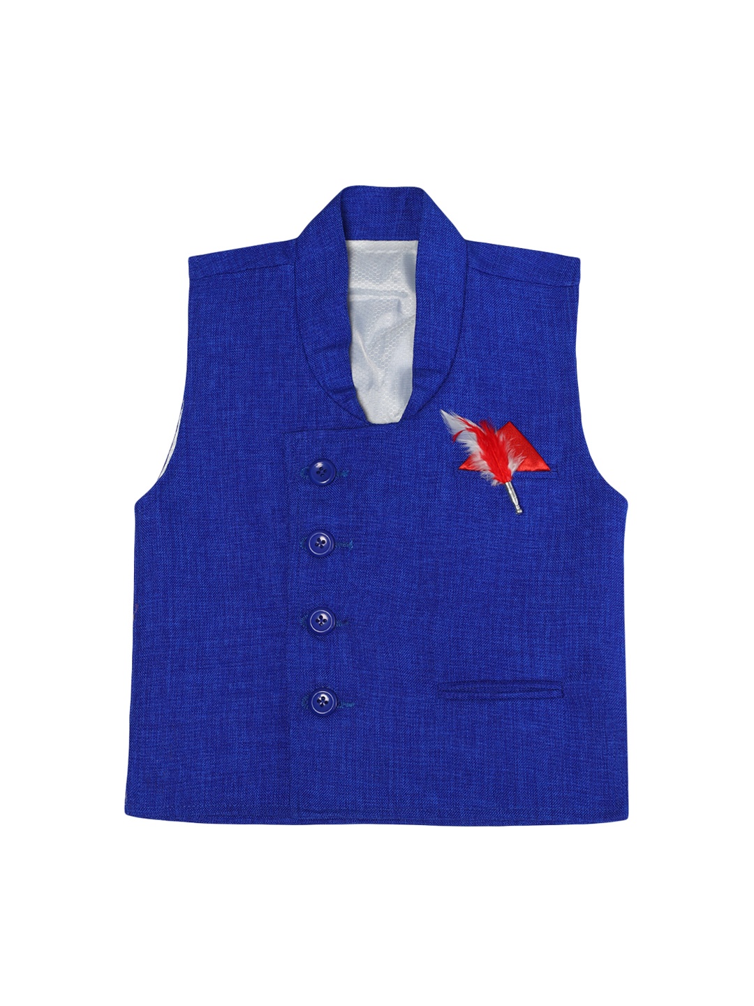 

Kidling Boys Blue Solid Waistcoat