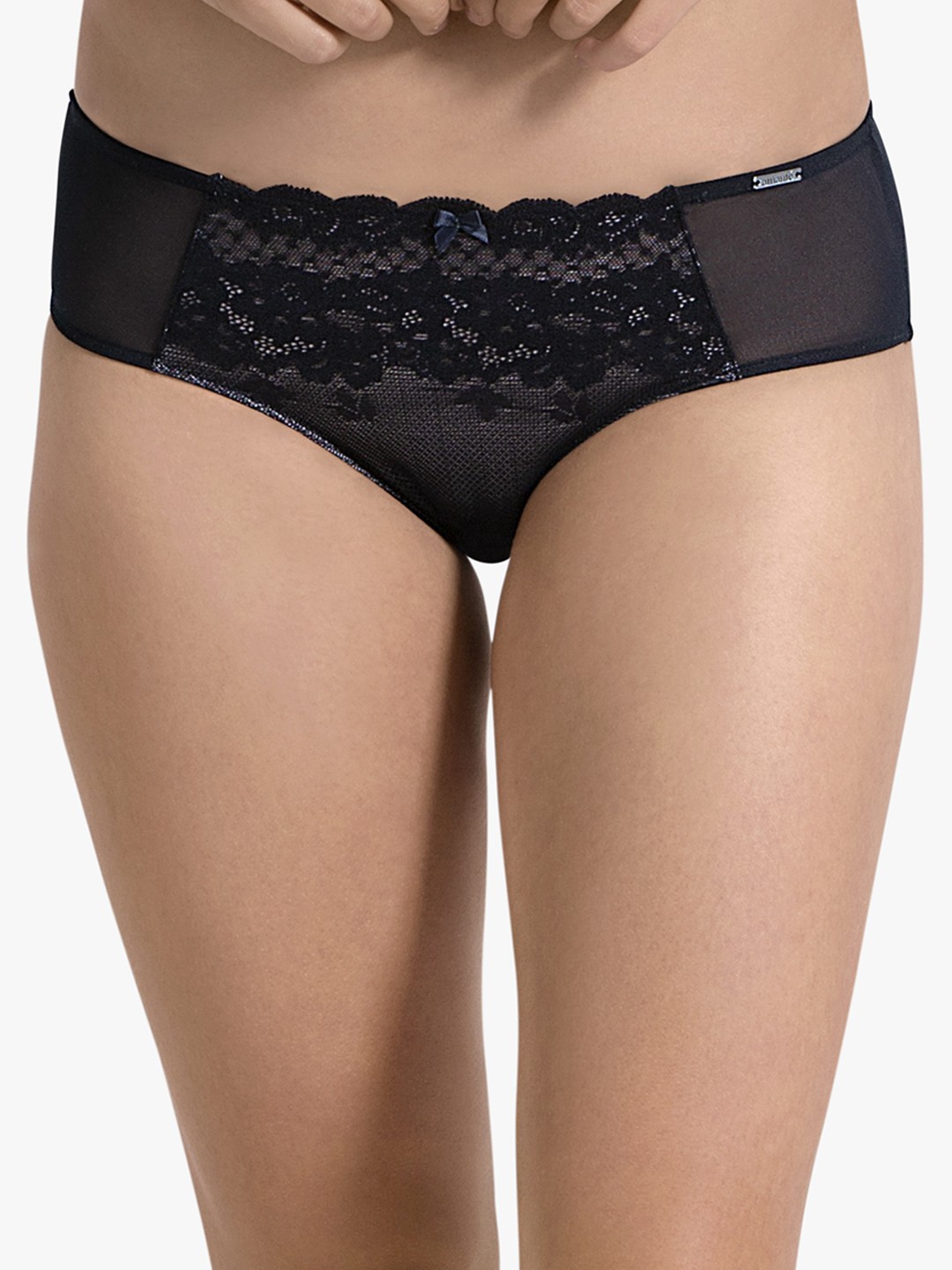 

Amante Women Lace Low Rise Flawless Bikini Brief - PAN29201, Black
