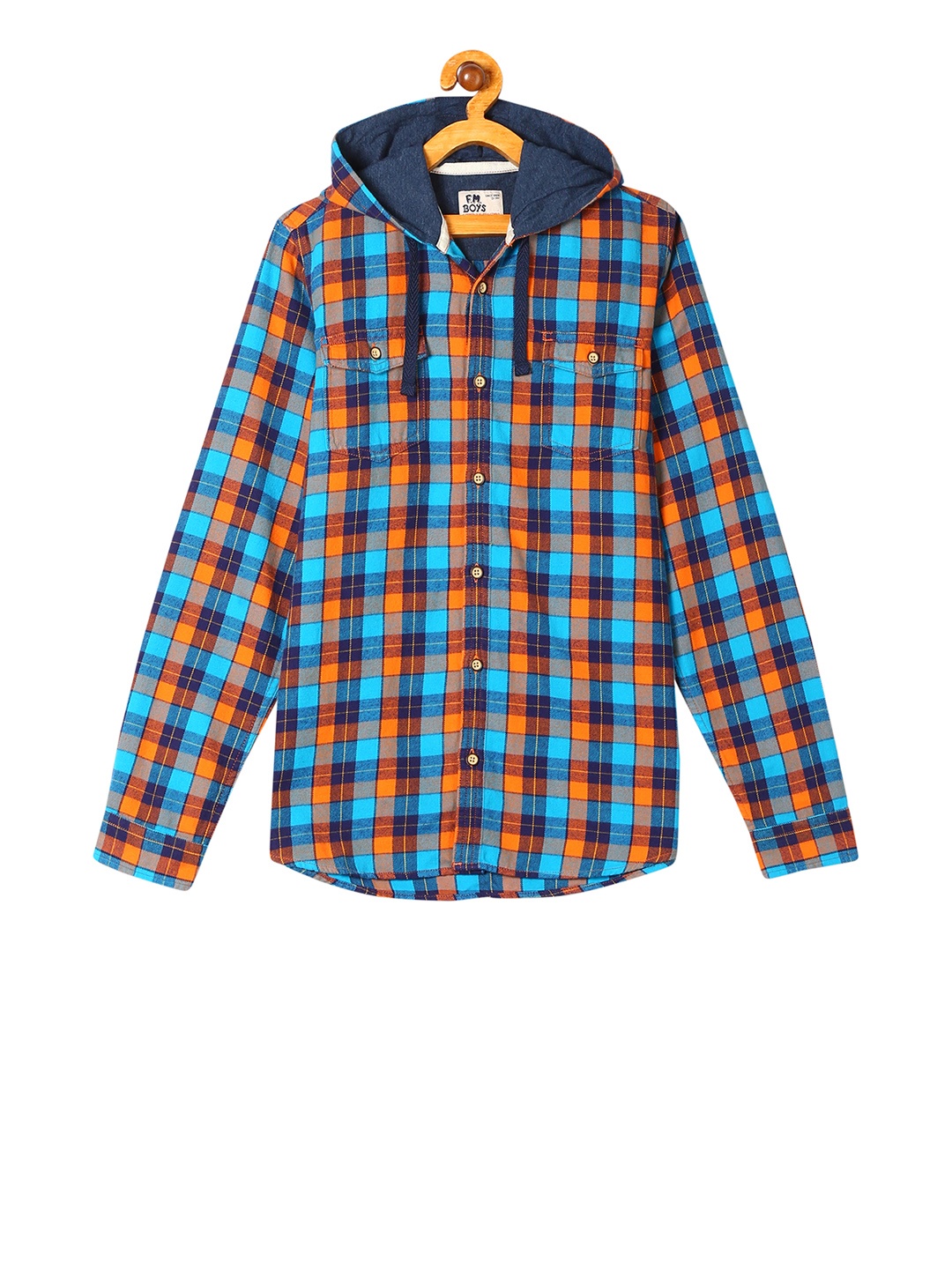 

Flying Machine Boys Multicoloured Regular Fit Checked Casual Shirt, Multi