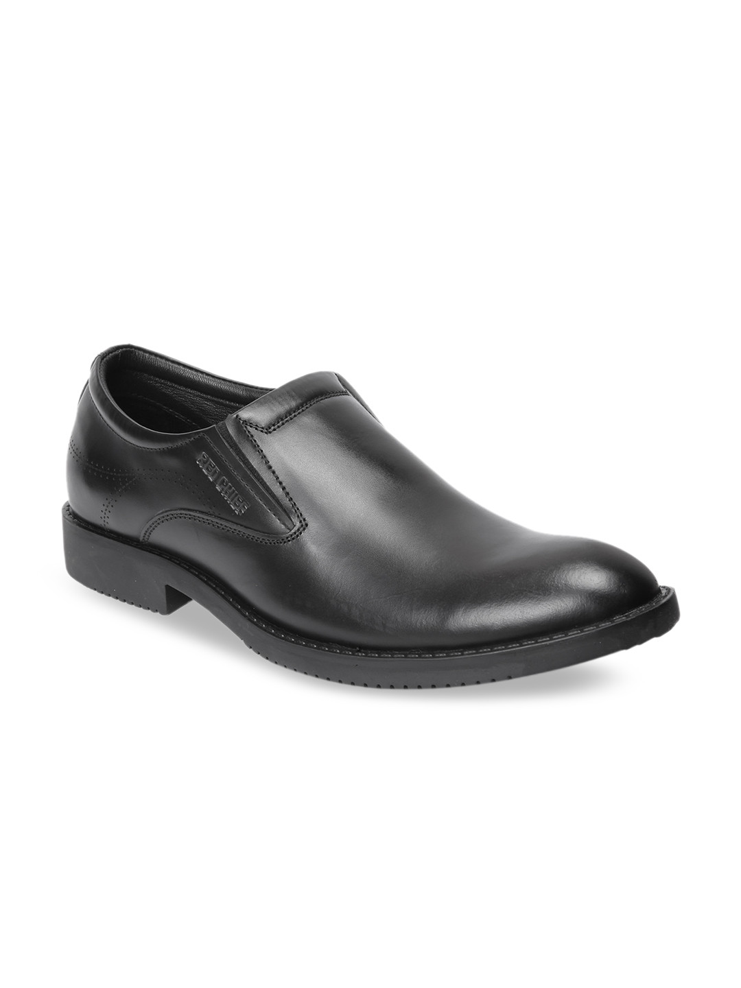 

Red Chief Men Black Leather Slip On Formal Shoes