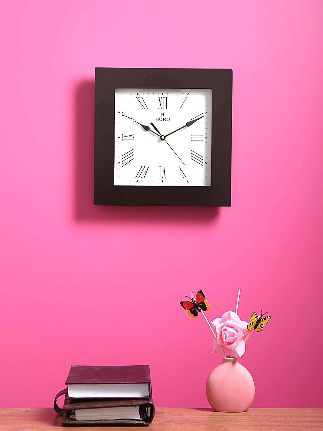 

Horo White Handcrafted Square Solid Analogue Wall Clock